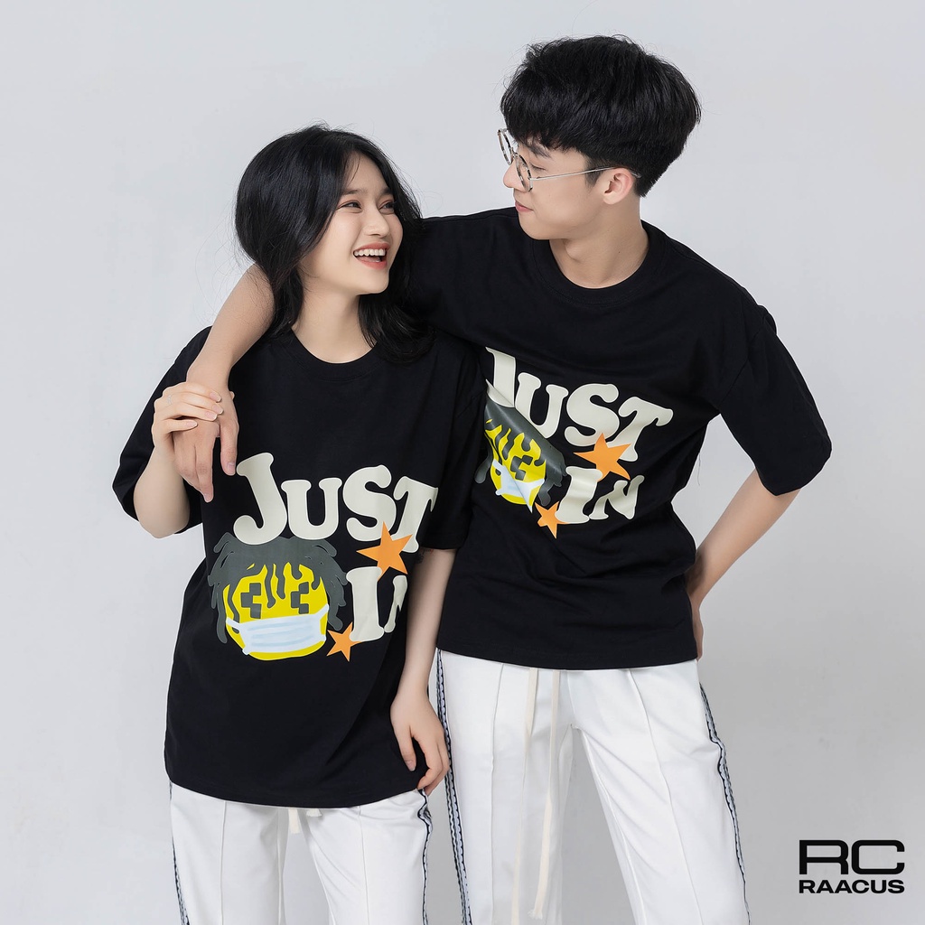 Áo thun JUST IN PATOMI.STUDIO , Áo thun unisex nam nữ form rộng oversize chất liệu 100% Cotton