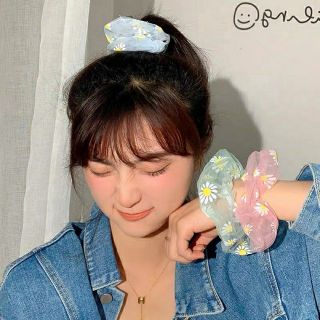 Dây Buộc Tóc Hoa Cúc Scrunchies Daisy 🌼