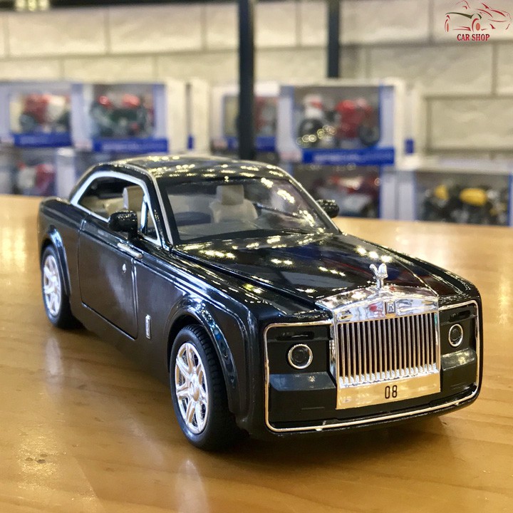 Xe mô hình ô tô siêu xe Roll Royce Sweptail tỉ lệ 1/24 hãng XLG màu đen