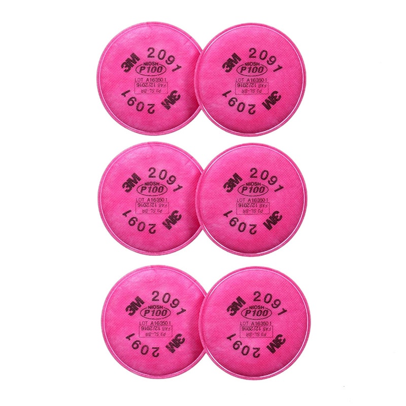 Bộ lọc cotton 3M 2091 P100 (2 Cái / gói) Bộ lọc bụi hiệu quả cao Cotton Bộ lọc mặt nạ khí loại bình 