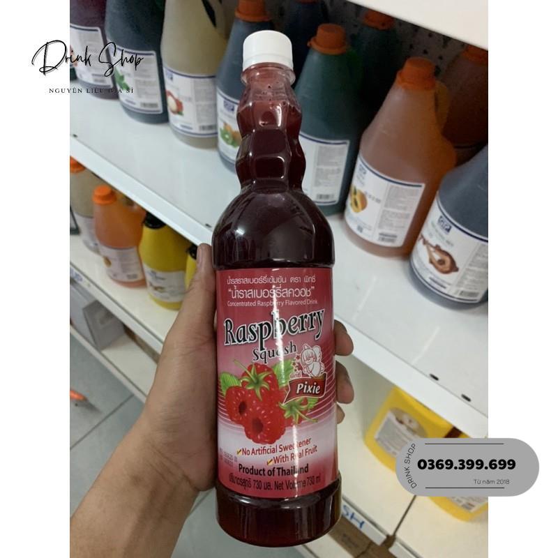 Siro (Syrup) Thái Lan Pixie đủ vị 730ML Đào, Vải, Bạc hà, blue punch,đào, dâu...