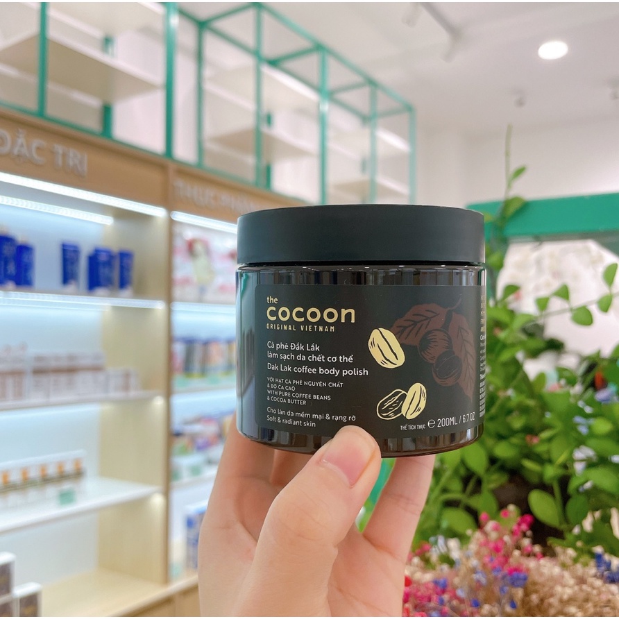 Tẩy da chết Body Cocoon Cà phê Đắk Lắk làm sạch da chết cơ thể 200ml