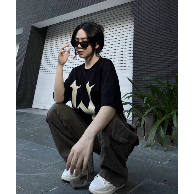 Áo phông  Hades 2 màu đen- xanh rêu form rộng đẹp- Áo thun tay lỡ Unisex nam nữ CAMNHUNG