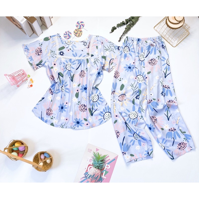 [SIZE 3] Bộ đồ tole-Bộ lanh ngắn tay quần 9 tấc