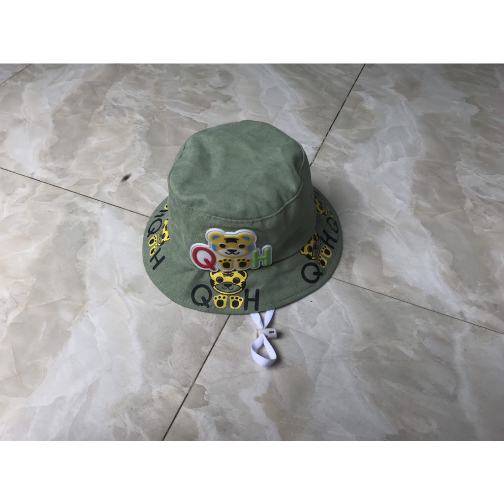 (Bé trên 2-5 tuổi/ Vòng đầu 52cm) Mũ TAI BÈO QH GIÁ RẺ cho bé thêu - Nón trẻ em