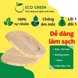 Lót Ly Gỗ Tre ECO GREEN Đẹp Thay Thế Lót Cốc Nhựa, Vải, Silicon, Gốm Không Thấm Nước (Bamboo Coasters) (100% Tự Nhiên)