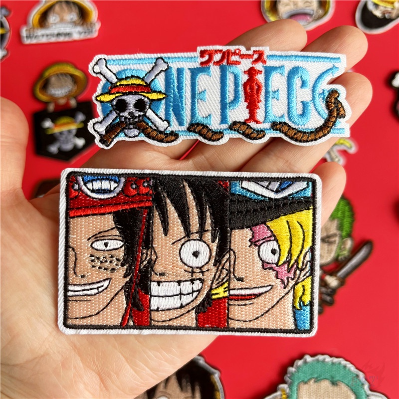 ♚ One Miếng Dán Ủi Lên Tường Hình Người Hâm Mộ ♚ 1 Sticker Ủi Thêu Hình Nhân Vật Anime Luffy Chopper Ace Law Zoro
