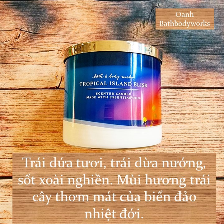 [Đủ mùi] Nến thơm 3 bấc Bath &amp; Body Works (Auth)