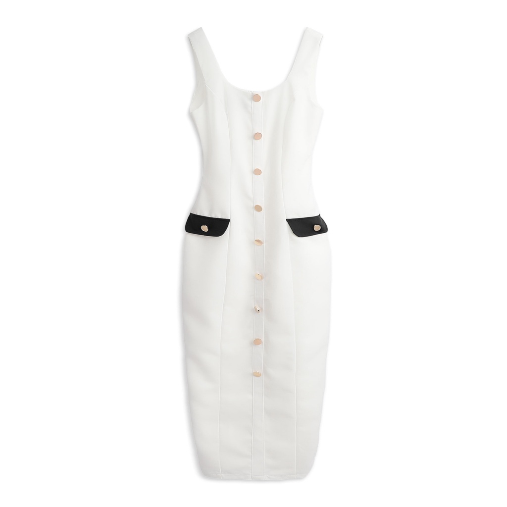 Đầm Dài Nữ Sleeveless Square Neckline , Chất Cotton tai , WDD000029_SOMEHOW