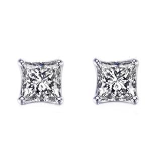 Đôi Khuyên Tai Đính Đá Hình Vuông 5mm 0.63 Carat AAA+ CZ Độc Đáo
