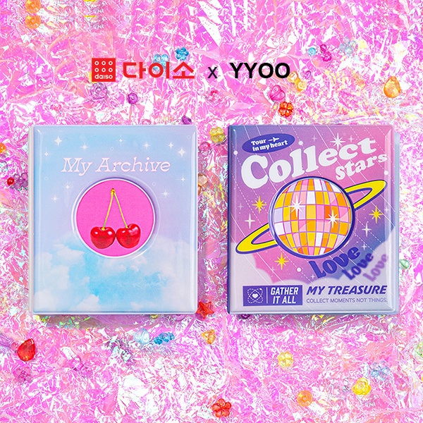 DAISO Collect Book Sách sưu tập 2P gồm 20 túi/80 thẻ ảnh có móc khóa dễ thương cho bé