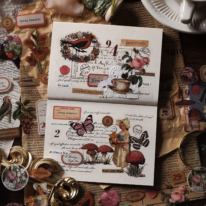 Sticker chủ đề cây hoa trang trí Scrapbook, sổ tay, vở - [ 117 ]