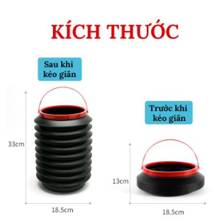 Thùng rác gấp gọn có thể co giãn để trên ô tô, văn phòng