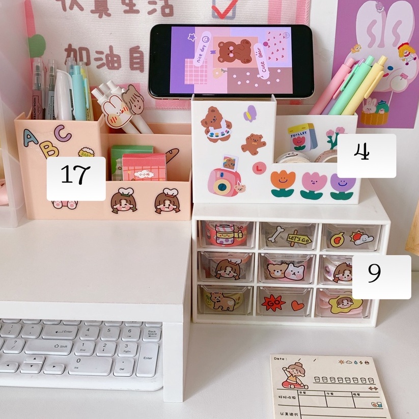 Kệ decor bàn học + tặng sticker decor
