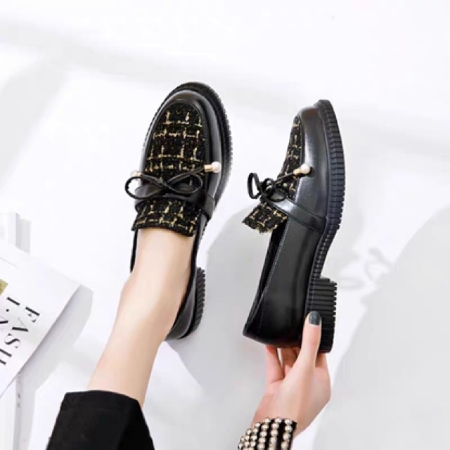 (Ảnh thật) Giày búp bê thắt nơ phong cách Hàn Quốc | BigBuy360 - bigbuy360.vn