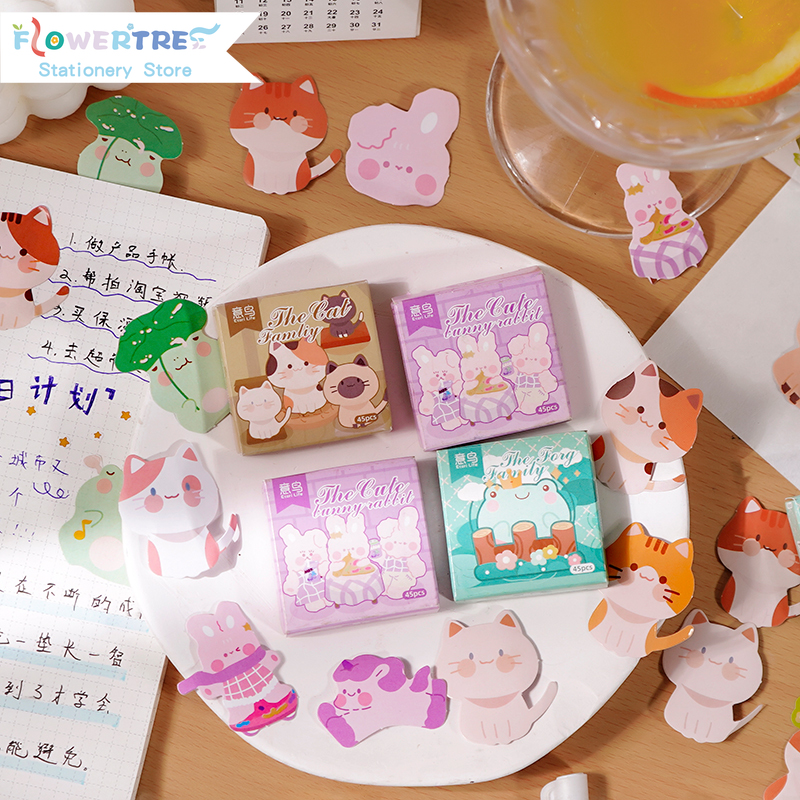 Set 45 Giấy Dán Flowertree Chủ Đề Gia Đình Trang Trí Số Tay/Nhật Ký