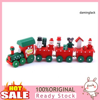 Xe lửa mini bằng gỗ đáng yêu trang trí giáng sinh