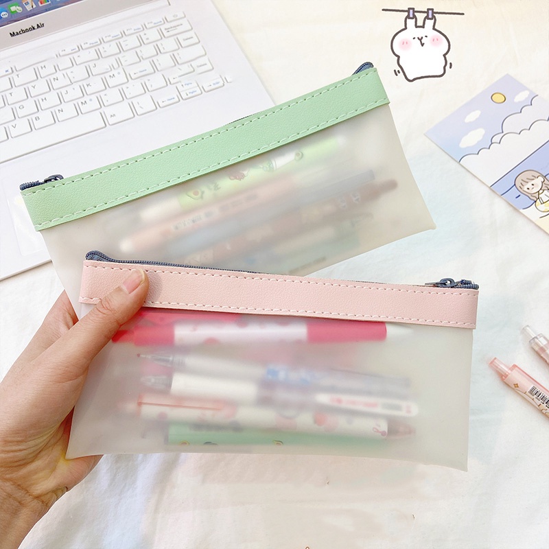 Túi Đựng Bút Dạng Thạch Trong Suốt Chống Thấm Nước Cho Học Sinh/Văn Phòng