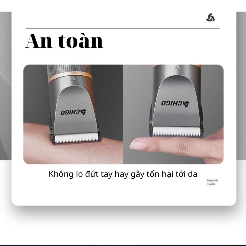 Tông đơ cắt tóc AKIO dùng cho salon cho bé và gia đình dùng pin sạc USB