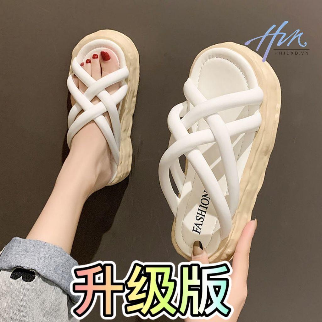 Dép Quai Chéo Đế Dày Thời Trang Mùa Hè 2022 Dành Cho Nữ