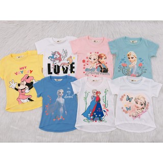 Áo thun bé gái h&m size đại 13-35kg elsa, pony, minnie