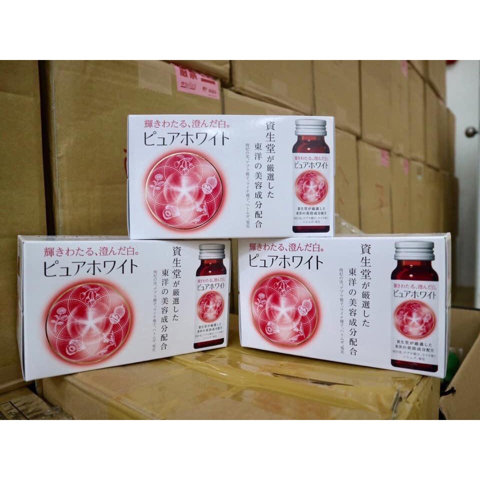 Combo 3 hộp nước trắng da Pure White Nhật Bản (mẫu mới) dạng nước Nhật Bản Date tháng 7/2024