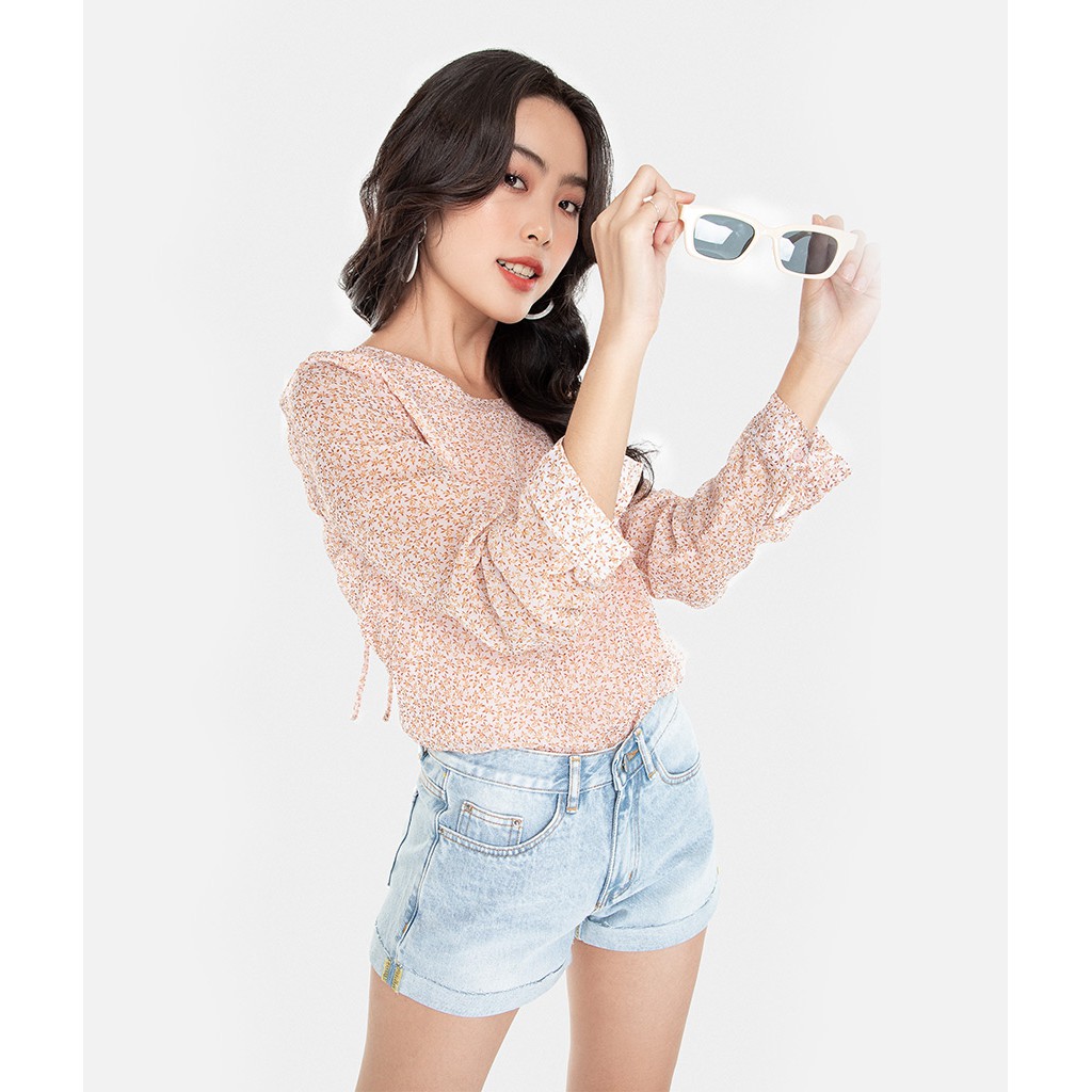 HNOSS - Quần Short Jeans Lai Lật - CMC12101032