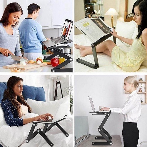 Bàn xoay laptop đa năng, giá đỡ máy tính đa năng,được làm bằng hợp kim sơn tỉnh điện