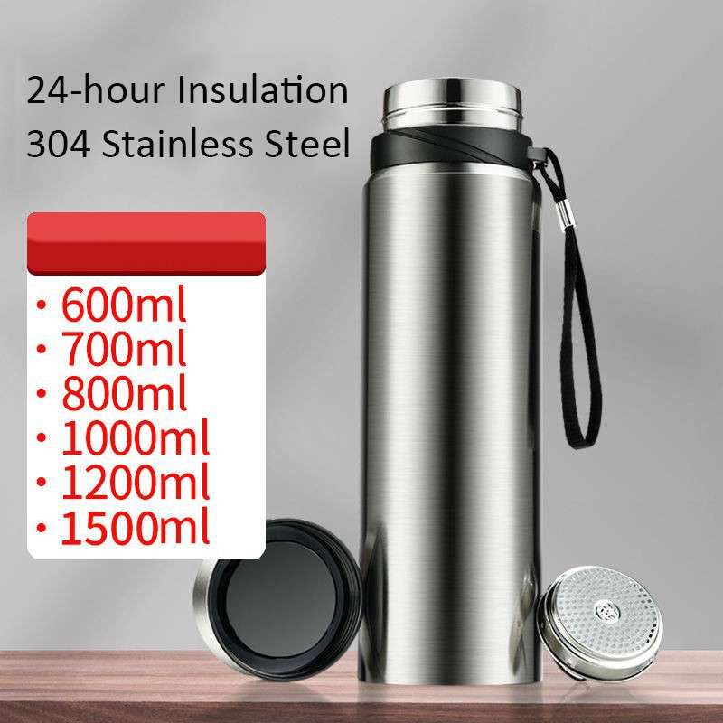 Bình Giữ Nhiệt 1000ml, Bình Giữ Nhiệt Inox Có Khay Nắp Lọc Trà Giữ Nhiệt Tối Đa Lên Đến 12 Tiếng Vỏ Bọc 2 Lớp Cách Nhiệt