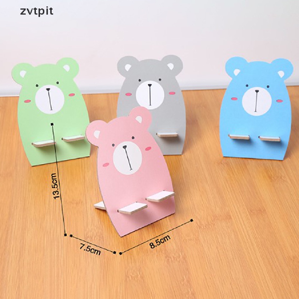 [ZVPT] Hot Universal wood cartoon Mobile phone holder stand cute painting desk DSF