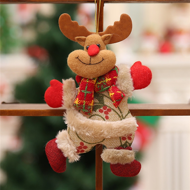 Búp bê treo trang trí cây thông Giáng Sinh hình ông già Noel người tuyết