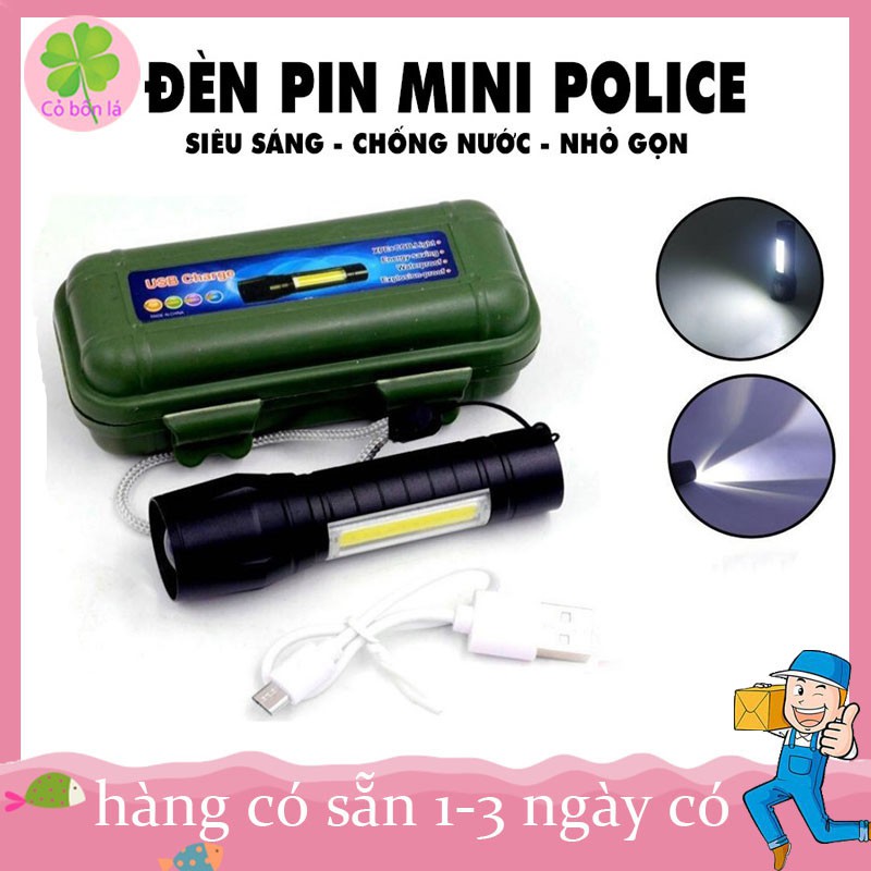 Đèn Pin Siêu Sáng Cao Cấp Mini T1 Zoom Full Box