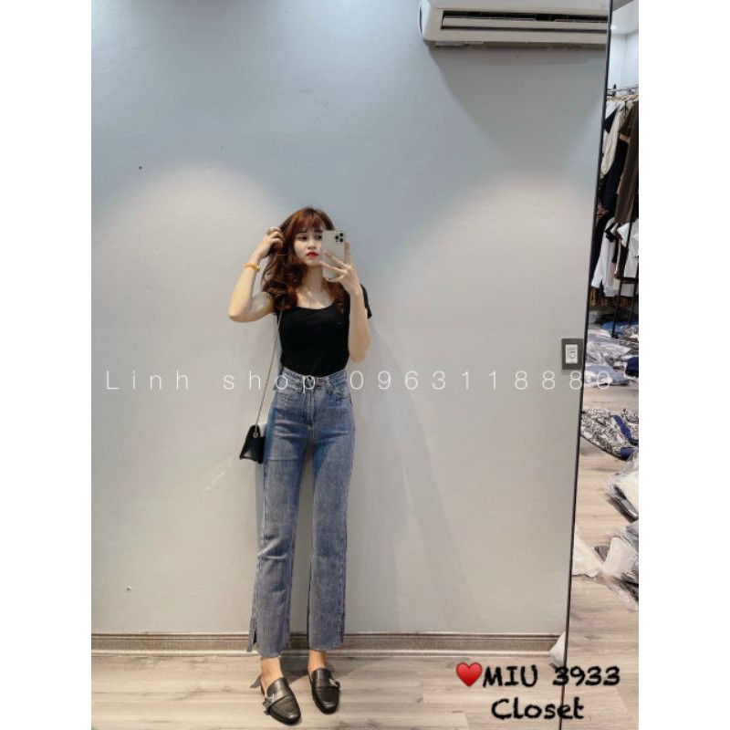 Quần jean xẻ gấu hàng QCL1