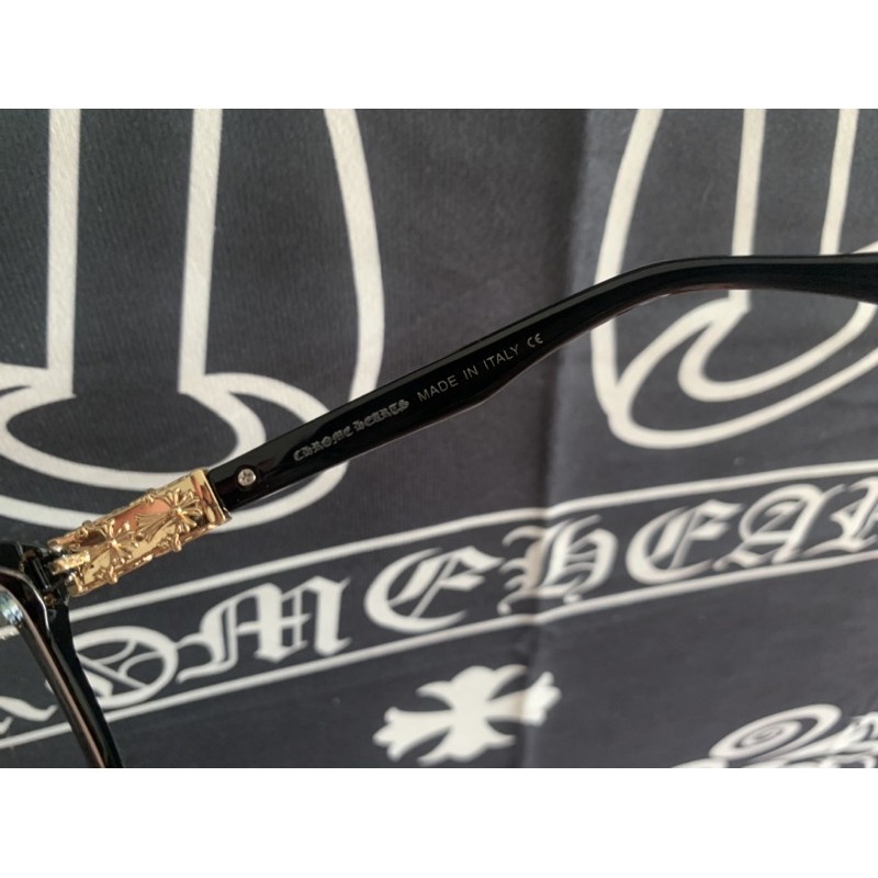Kính unisex chrome heart ma vàng nhựa cao cao cấp