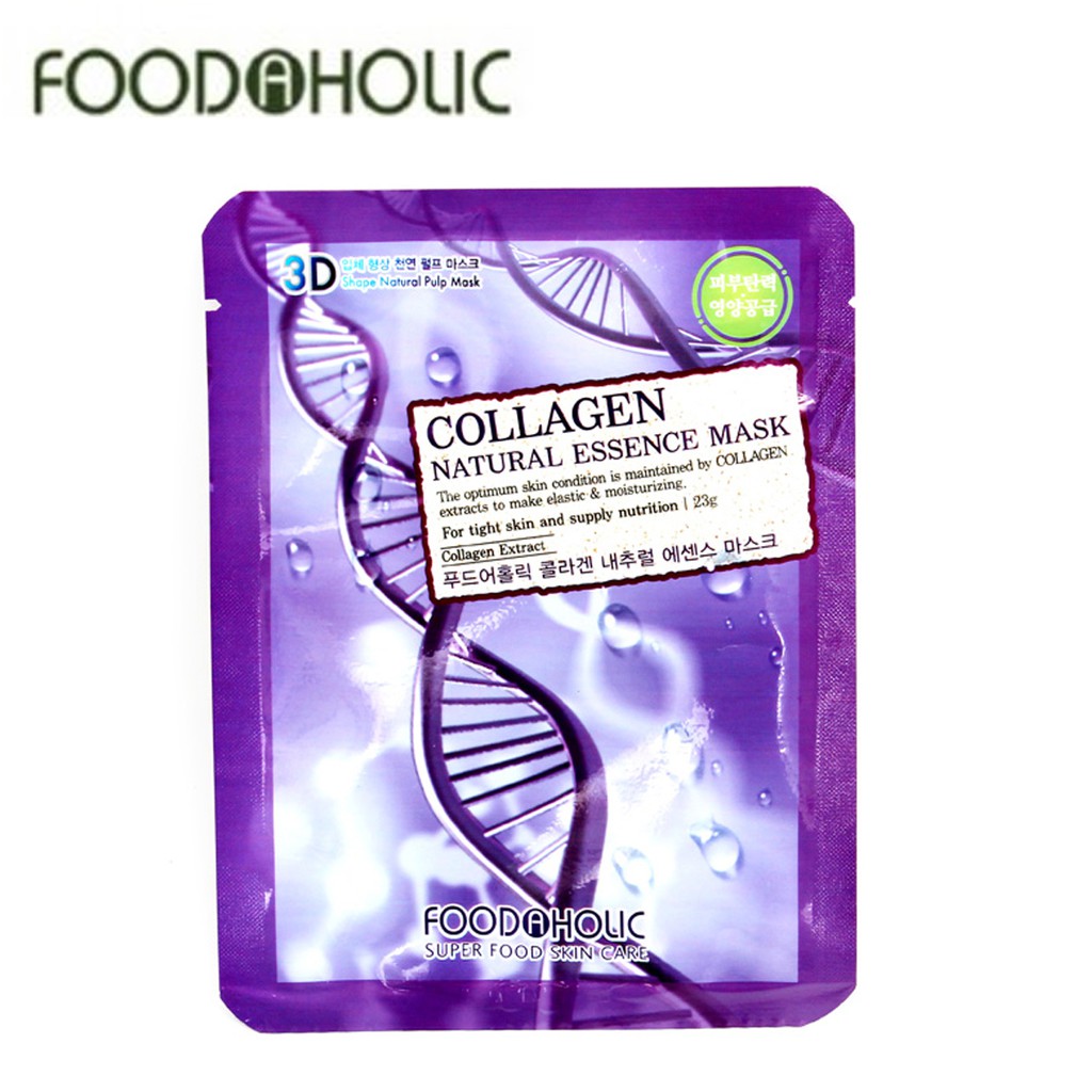 COMBO 10 MIẾNG MẶT NẠ COLLAGEN NATURAL ESSENCE MASK 3D FOODAHOLIC