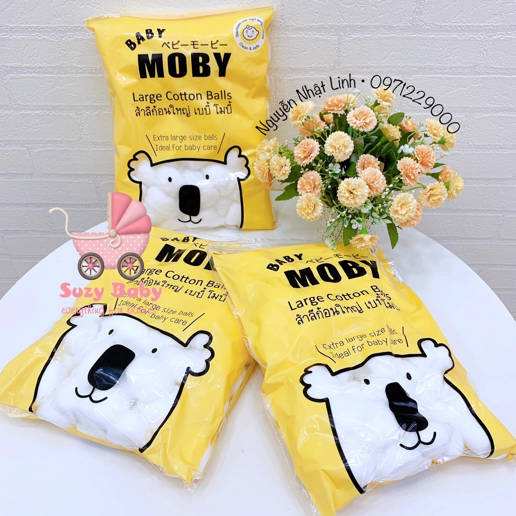 Bông gòn kháng khuẩn moby thái lan, suzy baby - ảnh sản phẩm 1