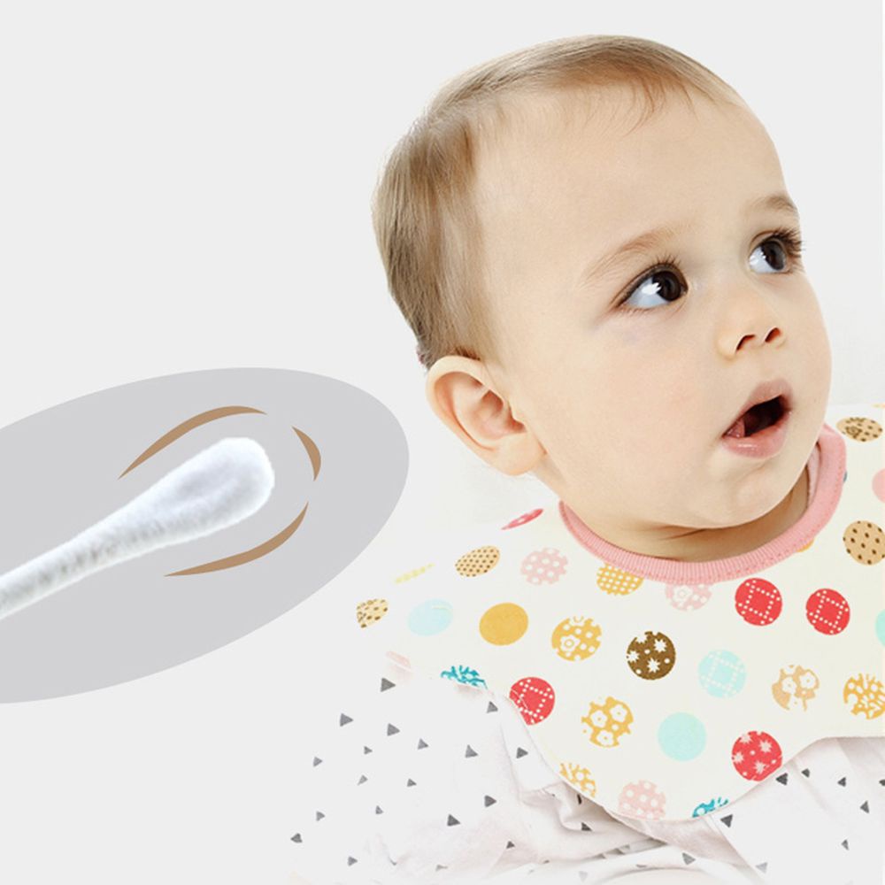 Tăm bông cho bé sơ sinh được làm từ bông tự nhiên hộp 400 que Misuta, hộp V-coool 200 que