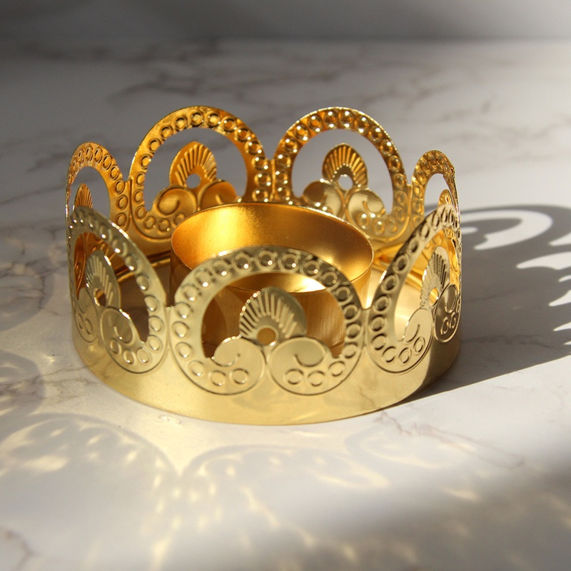 Chân Nến Bằng Sắt Mạ Vàng Sang Trọng Dùng Trang Trí Phòng Khách / Tiệc Cưới