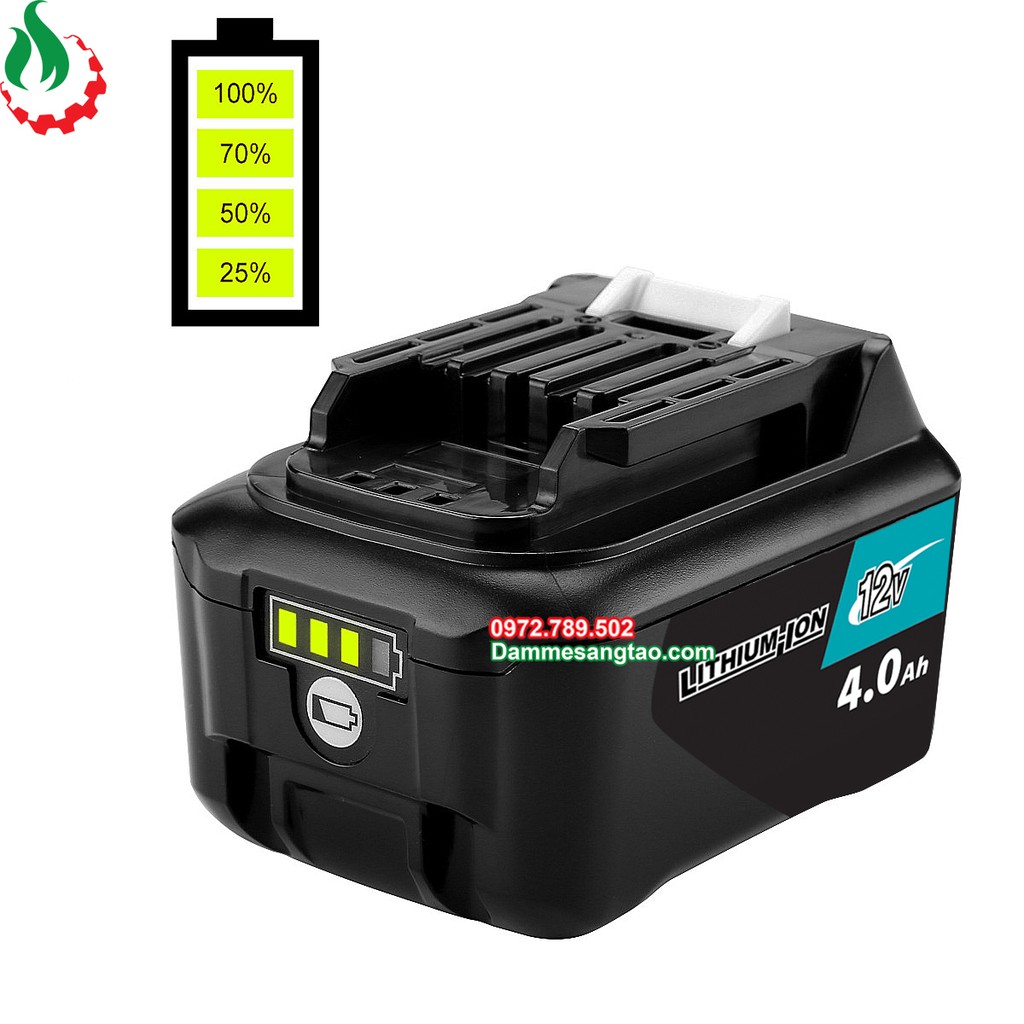 DMST Vỏ pin makita 12V max li-ion 3.7V nhận sạc zin