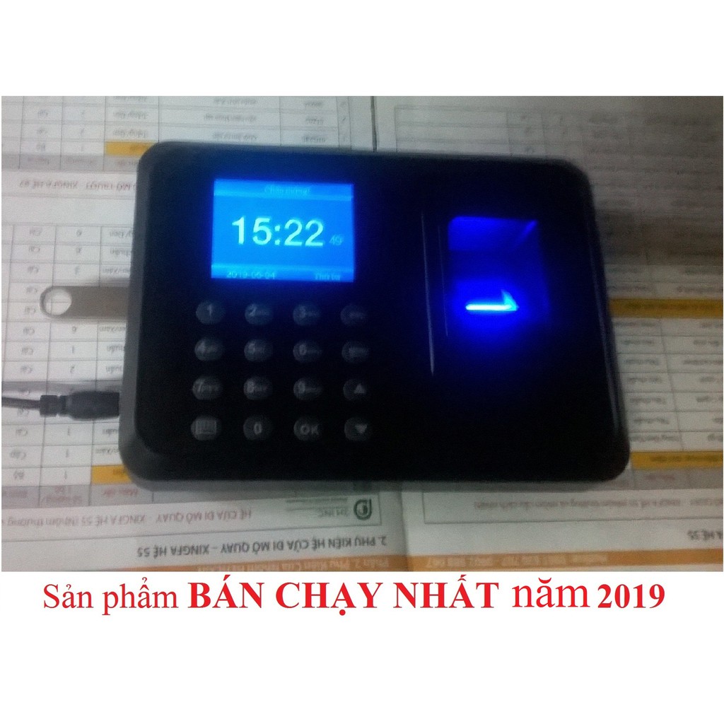 Máy Chấm Công Quét Vân Tay 911 (Tặng USB chống nước 8GB kèm Video hướng dẫn sử dụng)