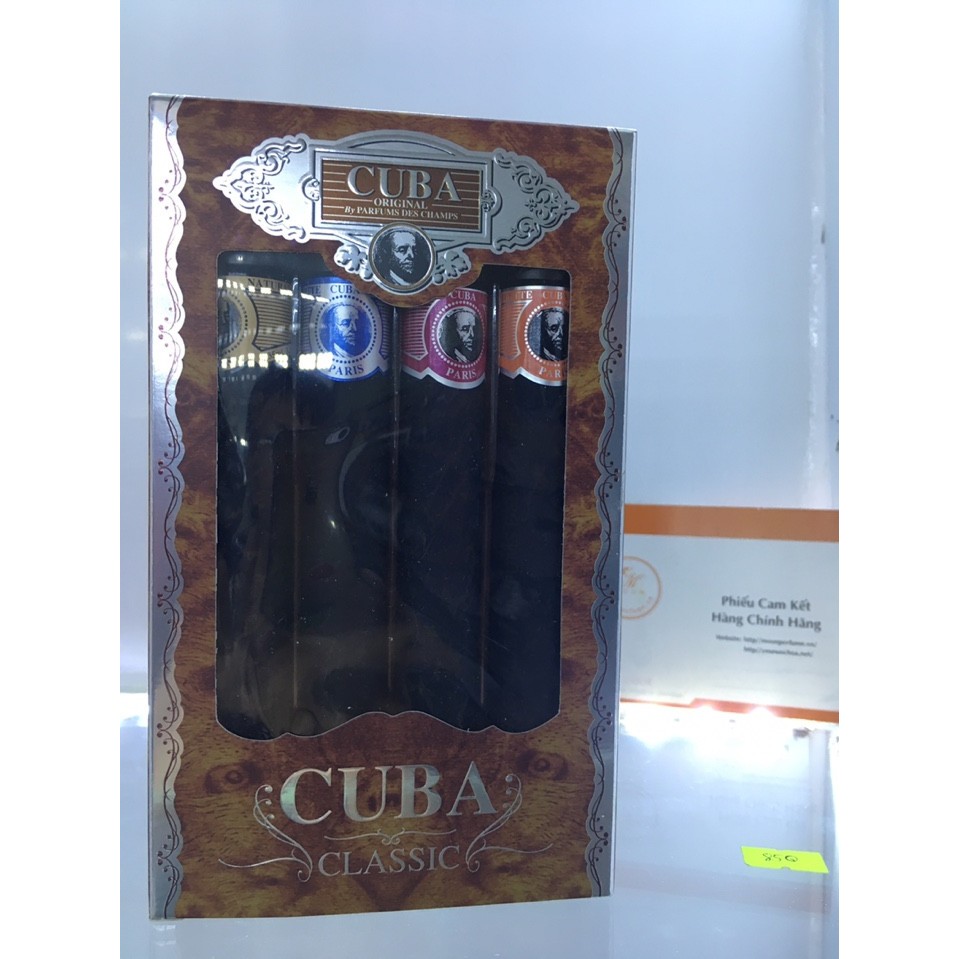 Nước hoa nguyên set 4 chai Cuba classic mỗi chai 35ml như hình