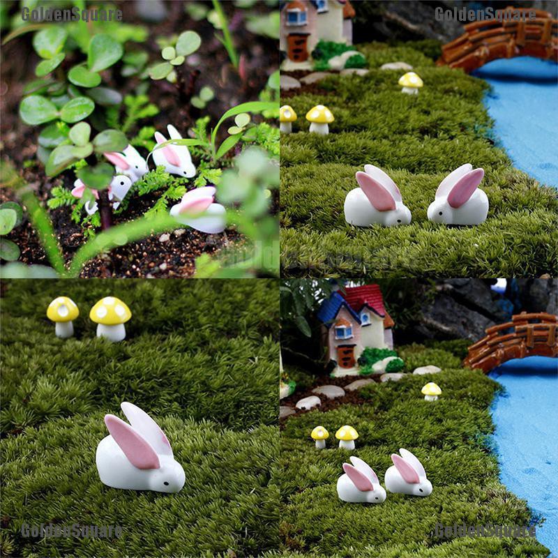 Mô Hình Thỏ Mini Bằng Nhựa Resin Trang Trí Sân Vườn