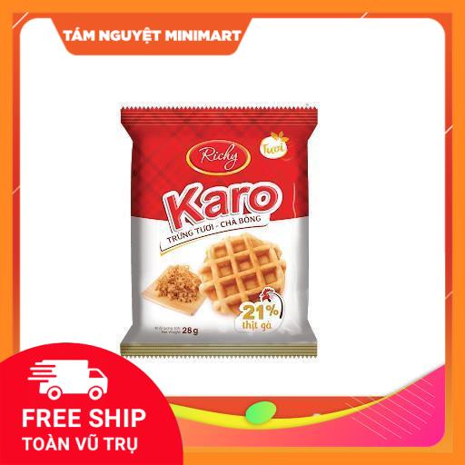 BỊCH 6 CHIẾC BÁNH TRỨNG CHÀ BÔNG KARO RICHY 26G