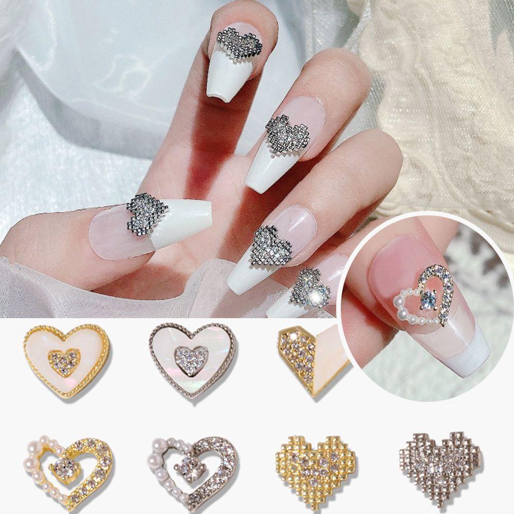 Phụ Kiện Trang Trí Móng Tay Hình Trái Tim Mặt Cười Phong Cách Nhật Bản