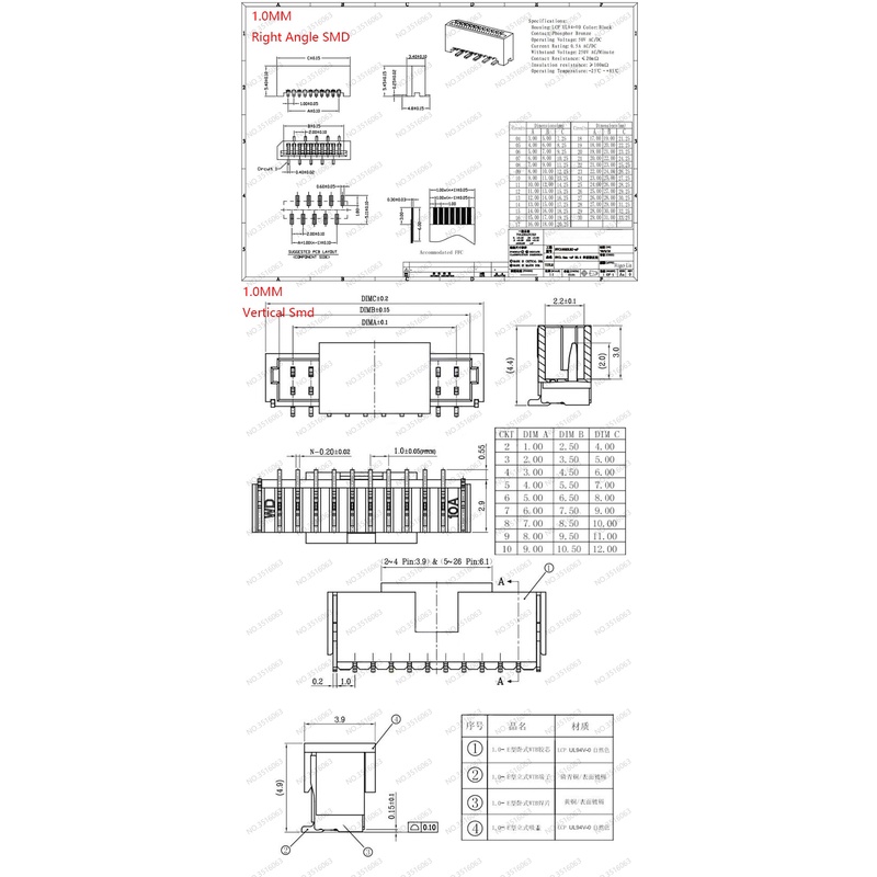 Bộ 10 đầu chip pin dip/ góc phải 1.0 1.25 1.5 2.0 2.54 SH/JST/ZH/PH/XH 1.25MM 2.0MM 2.54MM SMD 2/3/4/5/6/7/8/9/P