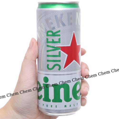 Bia Heineken Silver lon 330ml - Ken Bạc Date Mới