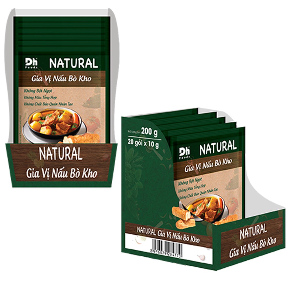Gói NATURAL Gia Vị Nấu Bò Kho - Thương hiệu DH Foods