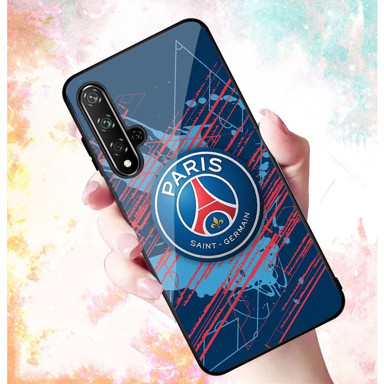 Ốp Lưng HUAWEI NOVA 5T mặt kính cường lực cao cấp In hình Câu Lạc Bộ Bóng Đá