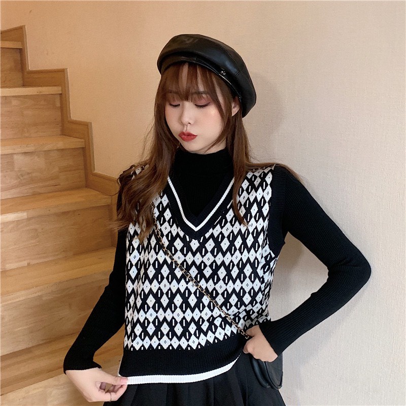 Áo Gile Len Họa Tiết Cổ V Có Ảnh Thật + Video Tự Chụp - Áo Thu Đông Chất Nỉ - Chất Xịn Unisex X.Store - Áo Dile HotHit