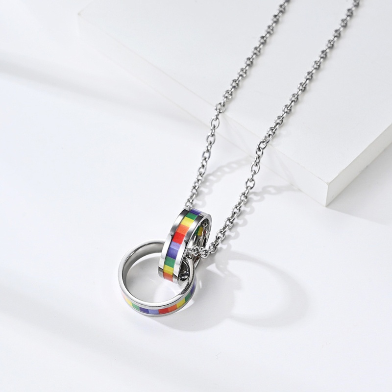 Vòng cổ Mặt Lá Cờ Gay Lesbian Dành Cho Cặp Đôi